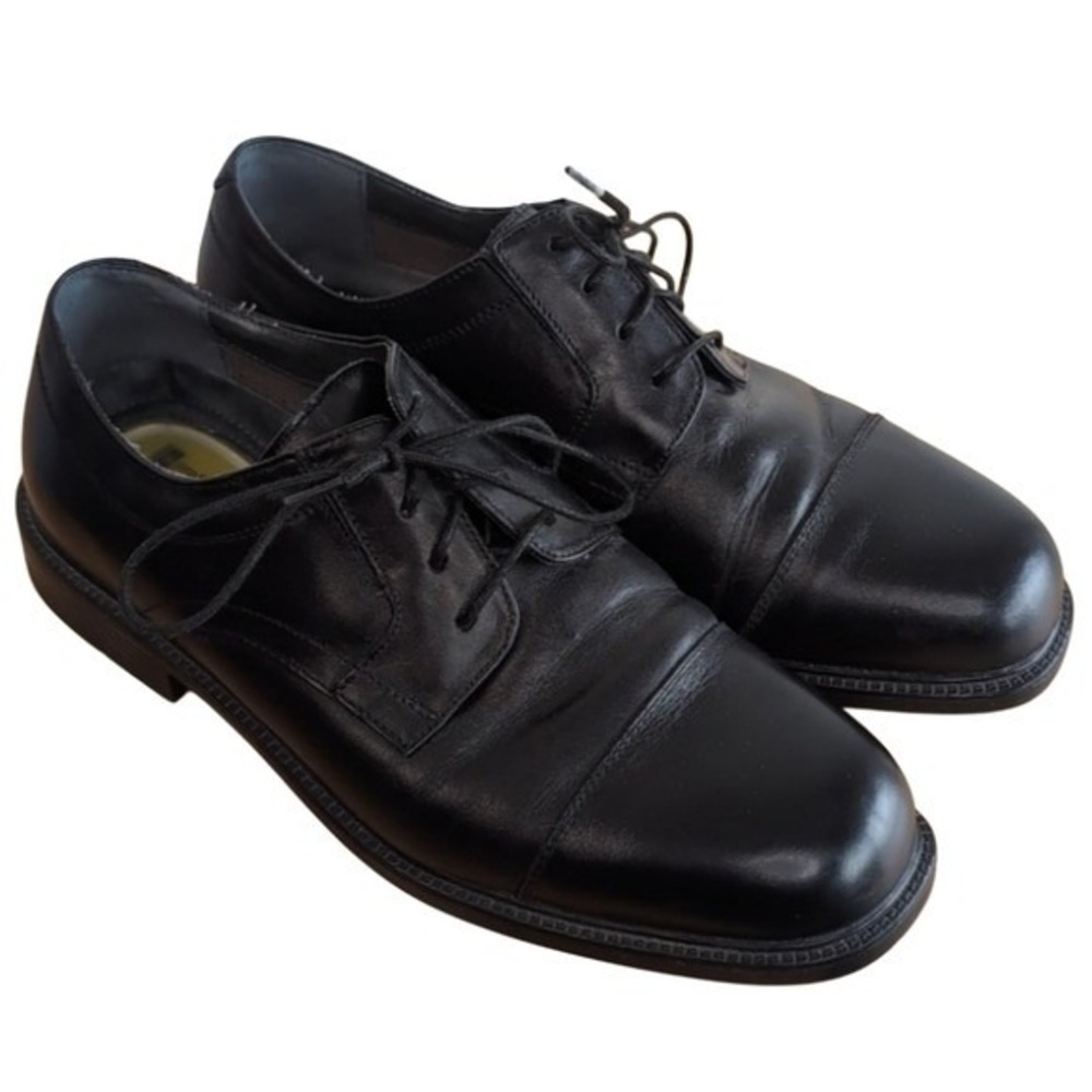Dockers Men's 8W Black Leather Lace Up Oxford Dress Shoes‎